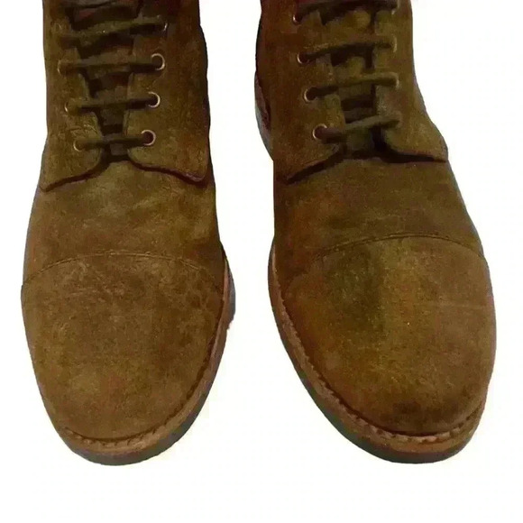Taft Dragon Men\'s Rustic Brown Leather Cap Toe Lace Up Ankle Boots  size 8/ 41 main image 15